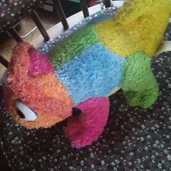 Lizard Multicolored pastels Stuffed Animal - Picture 3 of 5